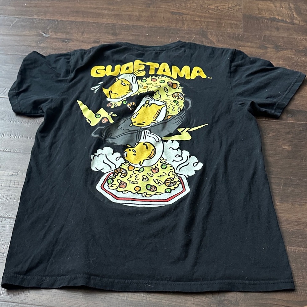 Black Gudetama Graphic T-Shirt #A2 - Picture 2 of 2